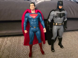 Batman and Superman figurines