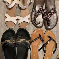 Lot of 4 pairs of women’s sandals size 6-7