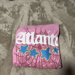 Pink ATLANTA Sp5der Hoodie Size Small 100% Authentic 