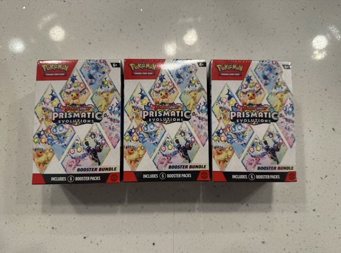Pokemon Prismatic Evolutions Booster Bundle (3 Pack)