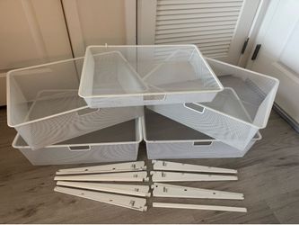 Genuine Elfa Mesh Drawers & Runners - Container Store Closet System