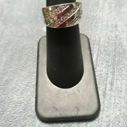 Sterling Silver Cz Ring Sz 5