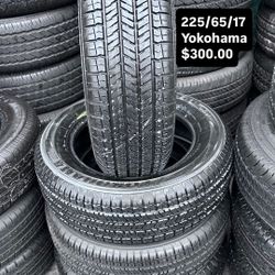 225/65/17 Yokohama Semi New All Four 98 % TREAD LIFE | ❗Ask For Availability / Pregunta Por Disponibilidad ❗|