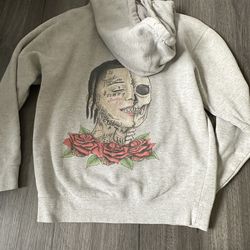 lil skies grey hoodie size small