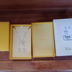 Brand New Swarovski Necklace And Earrings Set