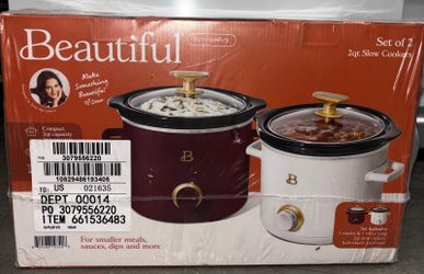 Beautiful by Drew Barrymore – Set of 2 Slow Cookers – BRAND NEW & FACTORY SEALED