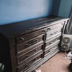 Beautiful Long Dresser With Mirror