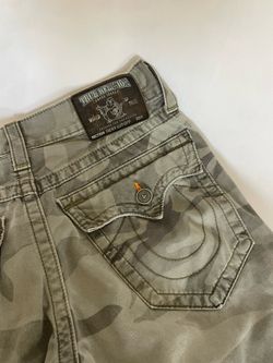 True Religion Ricky Cut-Off Camo Shorts Size 31 - Made in USA