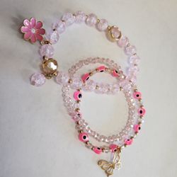 New Pink Evil Eye Set 