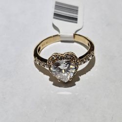 Gold Heart Ring 