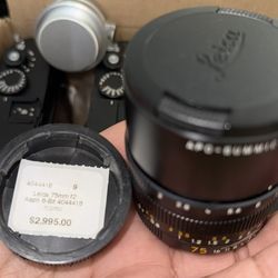 leica Lens 75mm f2 asph 