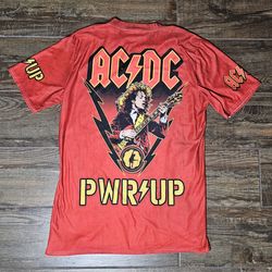 AC/DC Angus Young PWR UP Concert T-Shirt Red ☆Like New☆