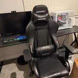 AKRacing Masters Series Premium Gaming Chair with High Backrest, Recliner, Swivel, Tilt, Rocker