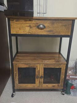 Kitchen coffee cart with drawer