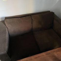 Comfy Dark Brown Sofa/Loveseat