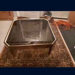 Wood And Glass Coffee Table 