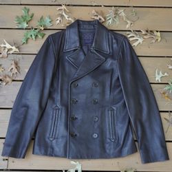 Vintage Ralph Lauren Double Breasted Leather Jacket