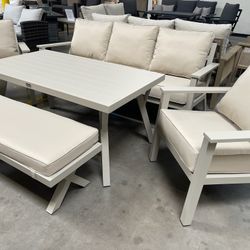 Aluminum Outdoor Patio Furniture Dining Table Set *New*