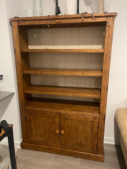 Amish Wilcox Bookcase with Cabinet Base