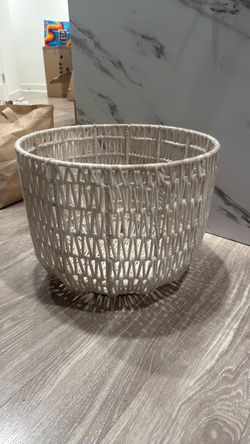 Large Round Macrame Storage Basket