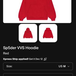 Red VVS Spider Hoodie 