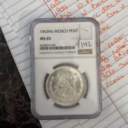 1963 Silver Peso