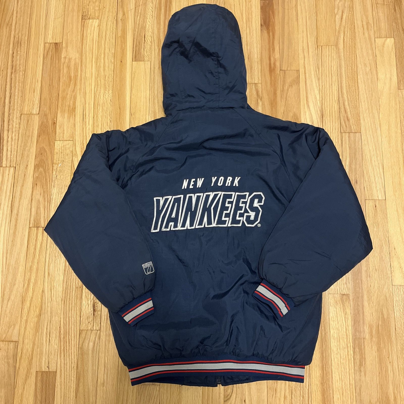 Vintage Logo 7 New York Yankees Youth Large 14 16 Bomber Insulated 