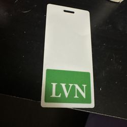 LVN Name Badge Tag Nurse