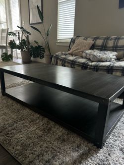 Espresso/Black Coffee Table with Storage