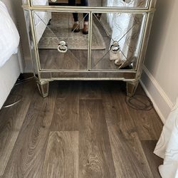 Mirrored Bedside Table 