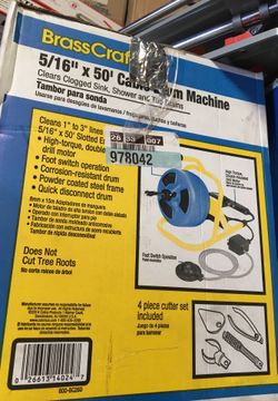 BrassCraft 5/16 in. x 50 ft. Cable Drum Machine