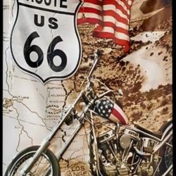 Route 66 Legacy Celebrating America's Most Famous Highway Wall Flag 24"× 35"