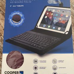 Cooper Infinite Executive Keyboard Case for 9”-10.1” tablet iPads