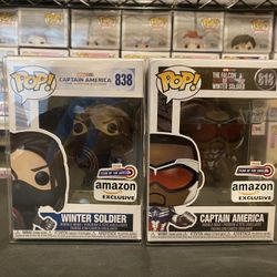 Winter Soldier & Captain America Funko Pop Year Of The Shield Amazon Exclusive 