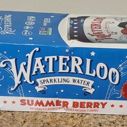 Waterloo Sparkling Water, Summer Berry, 12 fl oz, 12 pack cans
