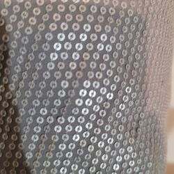 CYBER MONDAY SPECIAL PRICE Fabric Made In KOREA Grey Irradecent Secuince By The Yard