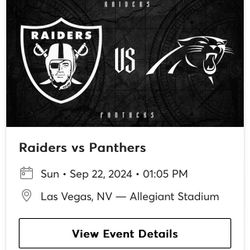 Raiders Vs Panthers 
