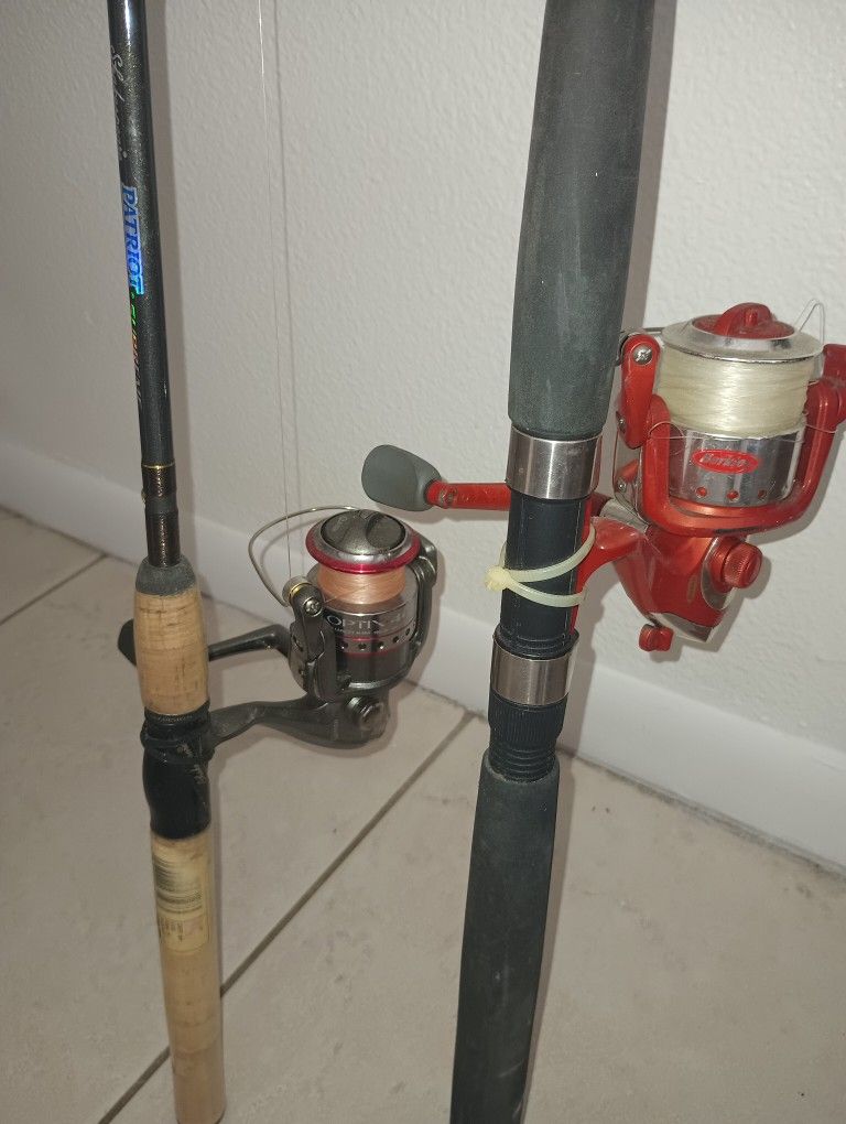 2 Fishing rod and reel Used
