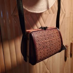 Bamboo Crossbody Purse New 