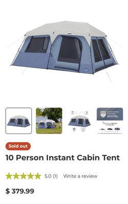 Casa de campaña 10personas instantanea con lus led waterproof