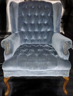 Nice Blue Wingback Chair