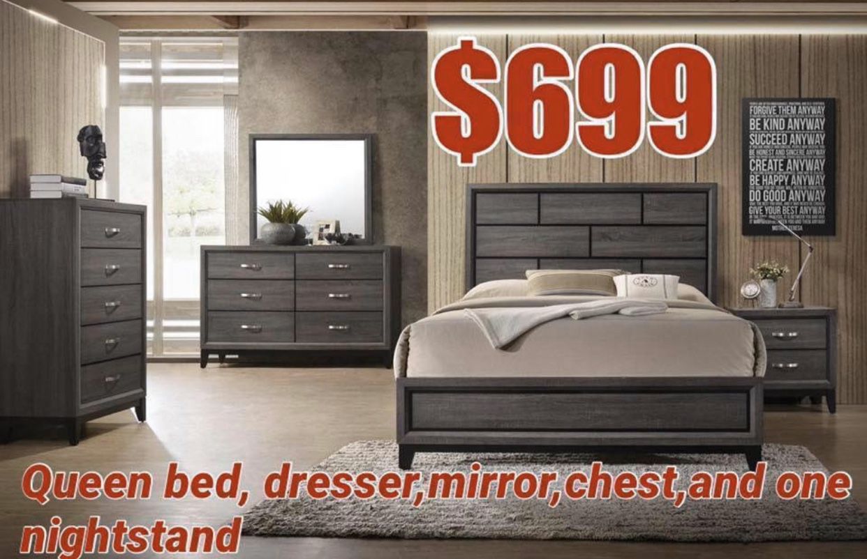 Queen 5pc bedroom set sale