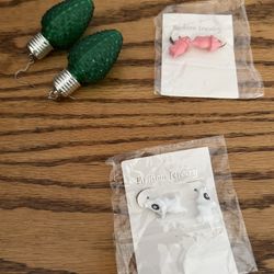 3 Pairs Of Earrings 