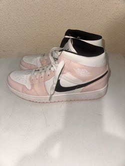 Nike Air Jordan 1 Mid Pink White Sneakers size 10