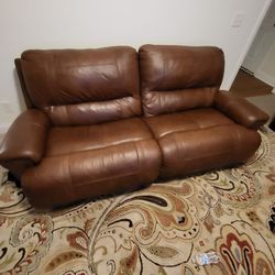 Leather Reclining Sofa