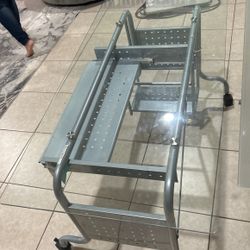 Glass Office Desk With Wheels