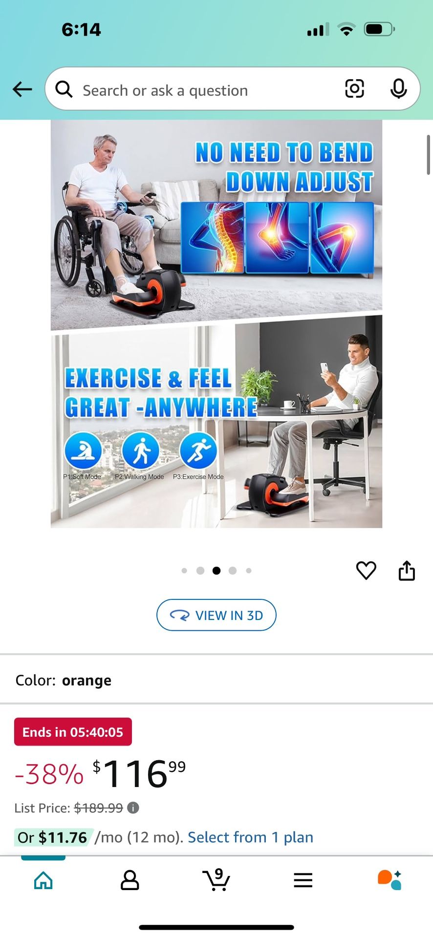 Elliptical Exercise New In Box $75