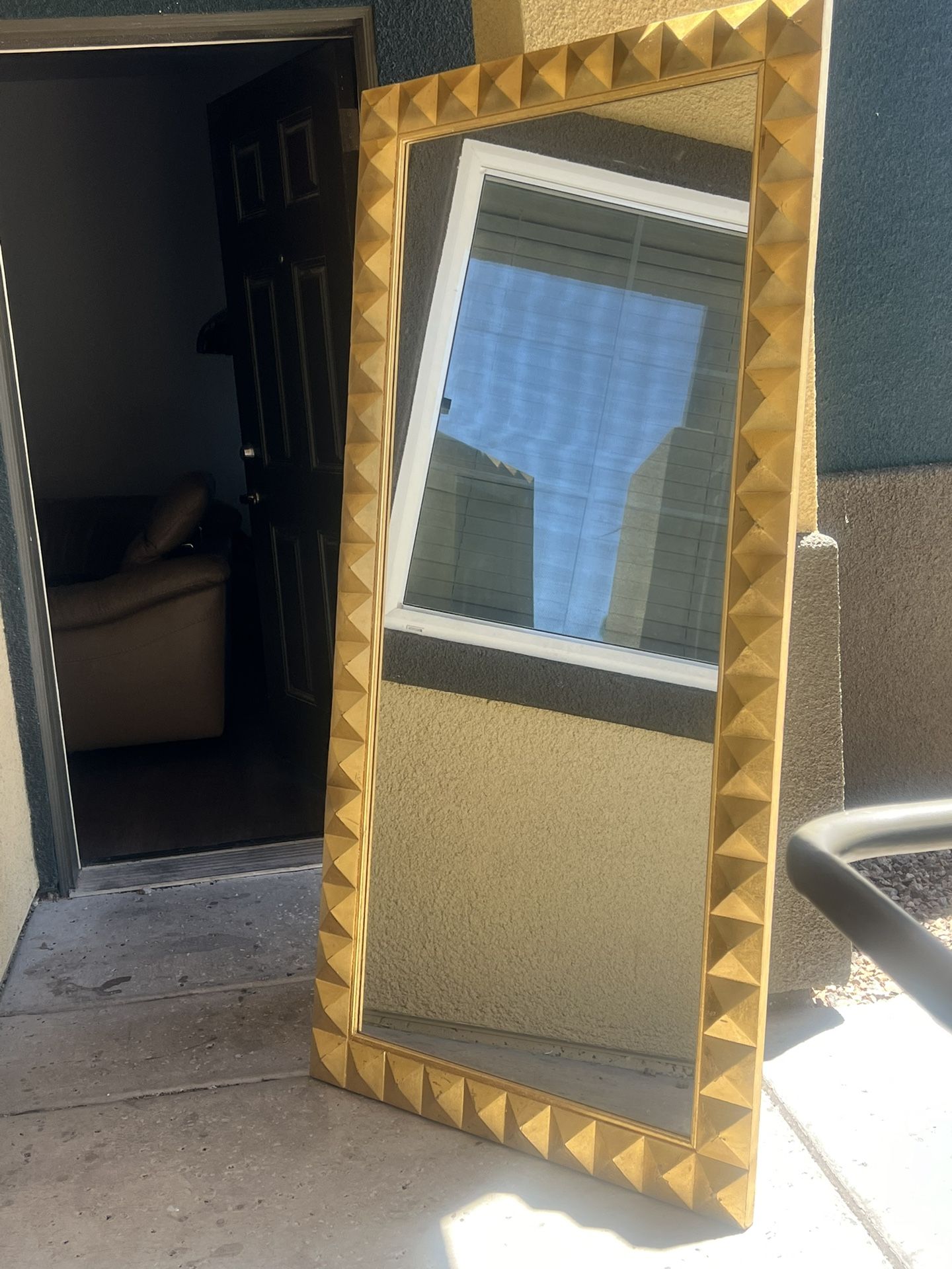35x70” Gold Color Mirror 100. Firm.