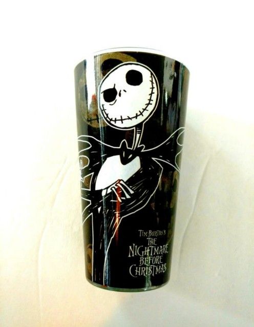 Nightmare Before Christmas Jack Skellington Glass Cup Brand new glass featuring Nightmare Before Christmas Jack Skellington