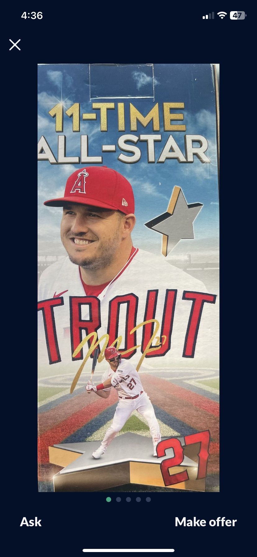 Mike Trout Bobble Head New